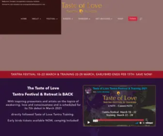 Tasteoflove.com.au(The Taste of Love Tantra Festival & Retreat) Screenshot