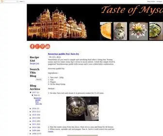 Tasteofmysore.com(Taste of Mysore) Screenshot