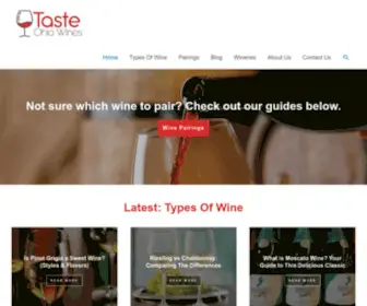 Tasteohiowines.com(Ohio Wines) Screenshot