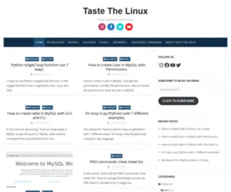 Tastethelinux.com(Taste The Linux) Screenshot