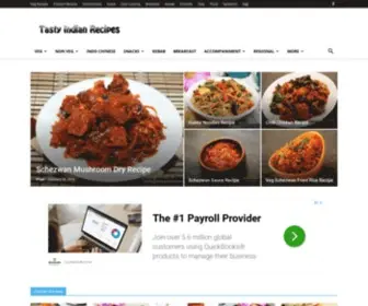 Tasty-Indian-Recipes.com(Tasty Indian Recipes with step by step instructions) Screenshot