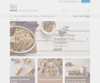 Tastyrecipes.co.nz(Nestlé) Screenshot