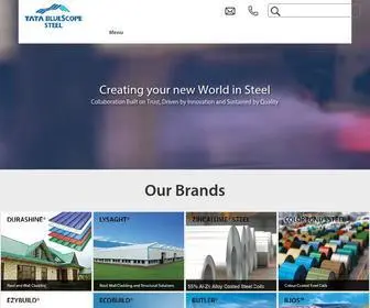 Tatabluescopesteel.com(Tata BlueScope Steel) Screenshot
