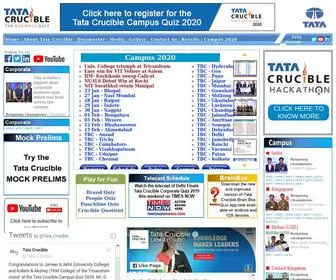 Tatacrucible.com(India's largest online business quiz competition for students & corporates) Screenshot