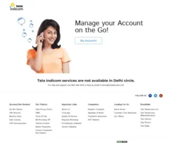 Tataindicom.com(Tata Indicom) Screenshot