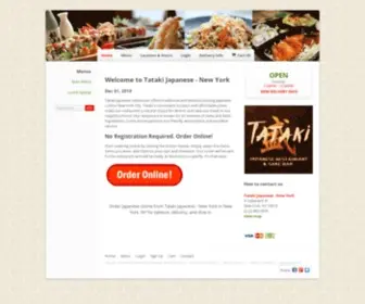 Tatakinewyork.com(Order Japanese online from Tataki Japanese) Screenshot