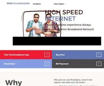 Tatatelebroadband.com(Broadband services in India) Screenshot