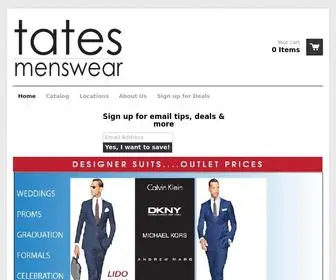 Tatesmenswear.com(Tates Menswear) Screenshot