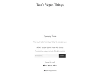 Tatesthings.com(Tate's Vegan Things) Screenshot