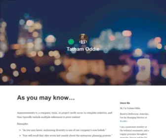 Tatham.blog(Tatham Oddie) Screenshot