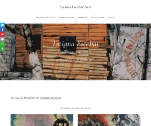 Tatianaescobar.com(Un blog con mi portafolio de arte) Screenshot