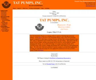 Tatpumps.com(TAT Pumps Peristaltic Pump Manufacuring and Sales) Screenshot