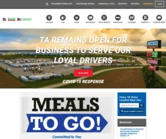 Tatravelcenters.com(TravelCenters of America) Screenshot