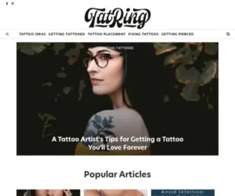 Tatring.com(Tattoos and piercings. Body art advice and inspiration from experts and enthusiasts) Screenshot