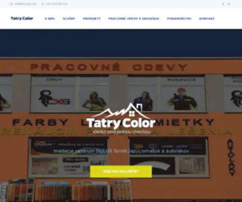 Tatrycolor.com(Farby laky) Screenshot