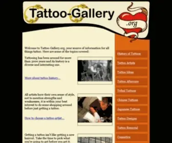 Tattoo-Gallery.org(Tattoo Designs) Screenshot