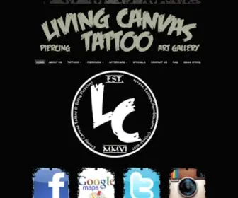 Tattoocolumbia.com(Living Canvas Tattoo) Screenshot