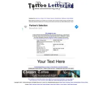 Tattoolettering.net(Tattoo Lettering) Screenshot