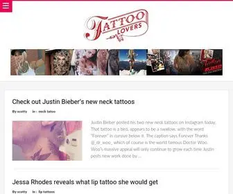 Tattooloversshop.com(Tattoo Lovers) Screenshot