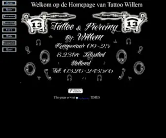 Tattoopiercingstudiolelystad.nl(Tattoopiercingstudiolelystad) Screenshot