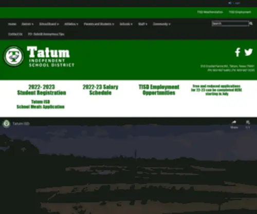 Tatumisd.org(Tatumisd) Screenshot