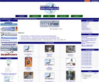 Tauben-Versteigerung.de(Brieftauben Auktionen und Versteigerungen zu kleinen Preisen) Screenshot