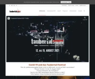 Taubertal-Festival.de(Offizielle Website des Taubertal) Screenshot