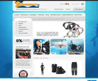 Taucherdiscount.com(Tauch-Onlineshop, Tauchshop zu Discount-Preisen, günstig Tauchequipment, Tauchausrüstung kaufen) Screenshot