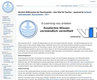 Taucherpedia.info(Das Wiki für Taucher) Screenshot