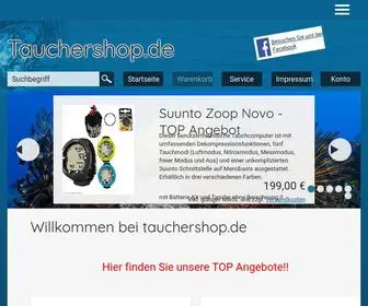 Tauchershop.de(Alles rund ums Tauchen und Schnorcheln) Screenshot
