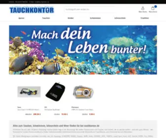 Tauchkontor.de(Aktuelle Produkte zum Tauchen) Screenshot