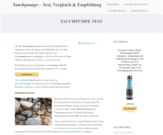 Tauchpumpe-Test.de(Test, Vergleich & Empfehlung) Screenshot