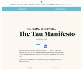 Tauday.com(The Tau Manifesto) Screenshot