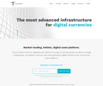 Taurusgroup.ch(#1 digital asset platform for banks worldwide) Screenshot