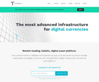 Taurushq.com(Next generation digital assets platform) Screenshot