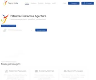 Taurusmedia.lt(Patikima reklamos agentūra) Screenshot