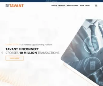 Tavant.com(Digital Products and Solutions Company) Screenshot