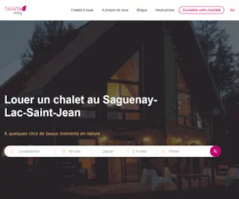 Tavatachalets.com(Location de chalet au Saguenay) Screenshot