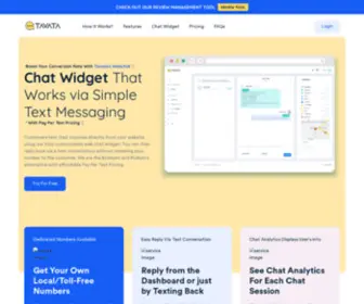 Tavata.com(Website Chat Widget For Text Conversation With Customers) Screenshot