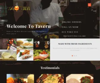 Tavern.co.za(Tavern Restaurant) Screenshot