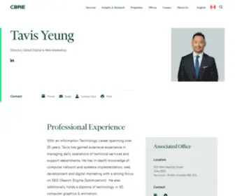 Tavisyeung.com(Tavis Yeung) Screenshot