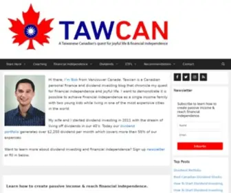 Tawcan.com(Financial Independence Retire Early Via Dividend & ETF Investing) Screenshot