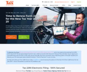 Tax2290.com(Form 2290 Heavy Vehicle Use Tax E) Screenshot