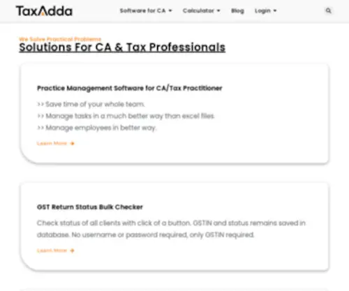 Taxadda.com(Software for CA) Screenshot