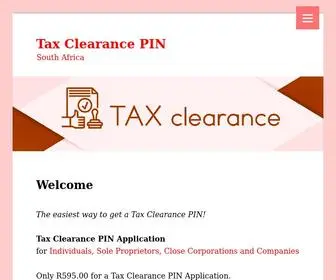 Taxclearances.co.za(Tax Clearance PIN) Screenshot