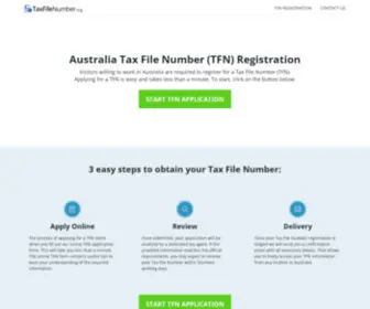 Taxfilenumber.org(TFN Tax File Number Australia) Screenshot
