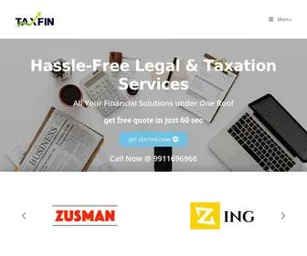 Taxfin.co.in(Gst registration) Screenshot