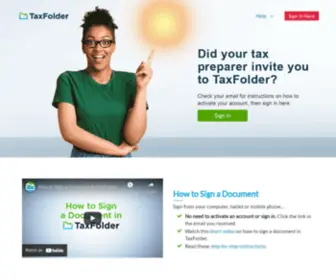 Taxfolder.com(E-Signatures and Document Portal for Canadian Tax Professionals) Screenshot