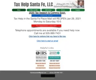 Taxhelpsantafe.com(Tax Help Santa Fe) Screenshot