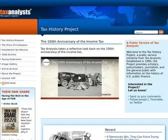 Taxhistory.org(Tax History Project) Screenshot